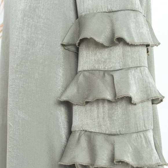Mias Sage Ruffled Blouse - Picture 7 of 8